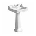 Windham basin and full pedestal, 1 tap hole
