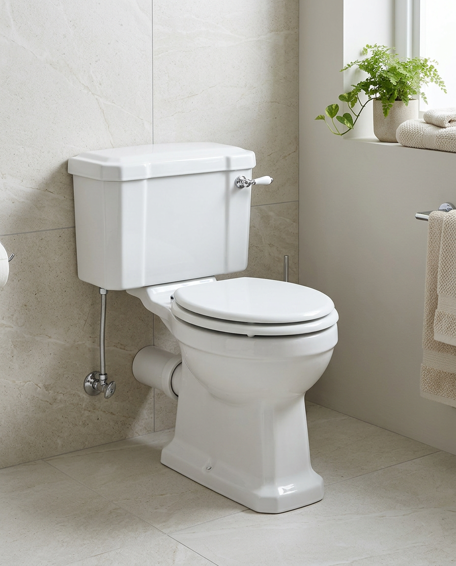 Windham Soft Close Toilet Seat in a bright modern bathroom